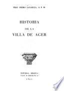 Historia de la villa de Ager