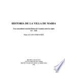 Historia de la villa de María