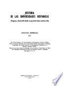 Historia de las universidades hispanicas