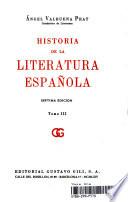 Historia de le Literatura Espanola III
