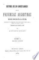 Historia de los gobernadores de las provincias argentinas desde 1810 hasta la fecha: Provincias litorales