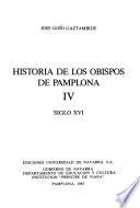 Historia de los obispos de Pamplona: Siglo XVI