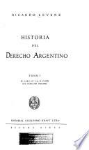 Historia del derecho argentino: Historia de las fuentes del derecho indiano.-t. 2. Historia de las instituciones del derecho publico y privado indiano.-t.3. Documentos referentes al derecho argentino durante la dominación española.-t.4. El derecho patrio argentino desde la Revolución de Mayo a la Asamblea General Constituyente de 1813-1915.-t.5. Desde la Revolución federal de 1815 hasta la reforma de la legislación durante el gobierno provincial de Martín Rodriguez.-t.6. Desde el Congreso General Constituyente de 1824 hasta la dictadura de Rosas en 1829.- t. 7. Documentos referentes al derecho patrio argentino hasta 1829.-t.8. El poder dictatorial de Rosas con las facultades extraordinarias y los goblernos subsigulentes hasta el proceso de Barranca Yaco.-t.9. La suma del poder publico y la tiranía (1835-1852) El derecho patrio de las provincias.-t. 10. Tribunal de Recursos Extraodinarios y Cámara de Aplaciones. El derecho patrio en el orden internacional. Historia de las ideas políticas y jurídicas. Las etapas de la constitucionalidad y la codificación.-t. 11. Documentos referentes al derecho patrio argentino y la tiranía de Rosas