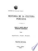 Historia del Peru ...: Historia de la cultura Peruano