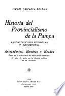 Historia del provincialismo de la Pampa