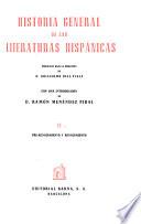 Historia general de las literaturas hispánicas: Pre-renacimiento y renacimiento