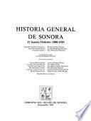 Historia general de Sonora: Sonora moderno, 1880-1929