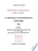 Historia general del Perú: La república contemporanea (1919-1950)