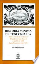 Historia mínima de Tegucigalpa