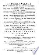 Historia sagrada de la santissima Cruz de Caravaca