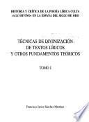 Historia y crítica de la poesía lírica culta a lo divino en la España del Siglo de Oro: Técnicas de divinización de textos líricos y otros fundamentos teóricos