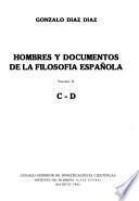 Hombres y documentos de la filosofía española: C-D