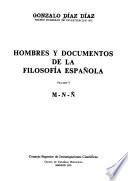 Hombres y documentos de la filosofía española