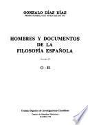 Hombres y documentos de la filosofía española