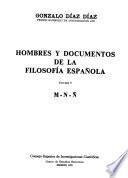 Hombres y documentos de la filosofía española: M-N-Ñ