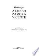 Homenaje a Alonso Zamora Vicente: Literaturas medievales. Literatura española de los siglos XV-XVII. (2 pts.)