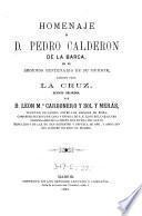 Homenaje a d. Pedro Calderon de la Barca, segundo centenario de su muerte, escrito para La Cruz