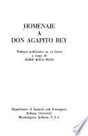 Homenaje a Don Agapito Rey