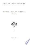 Homenaje a Don Luis Maldonado, 1860-1960