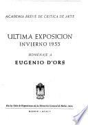 Homenaje a Eugenio d'Ors