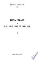Homenaje a Fray Justo Pérez de Urbel, OSB.