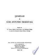 Homenaje a José Antonio Maravall
