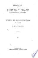 Homenaje a Menendez y Pelayo, en el ano vigesimo de su profesorado