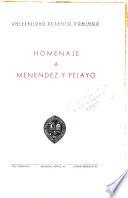 Homenaje a Menéndez y Pelayo