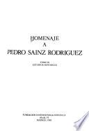 Homenaje a Pedro Sáinz Rodríguez: Estudios históricos