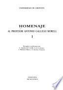 Homenaje al profesor Antonio Gallego Morell