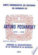 Homenaje al profesor Arturo Posnansky en el centenario de su nacimiento