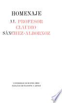 Homenaje al profesor Claudio Sánchez-Albornoz