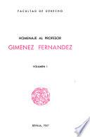 Homenaje al profesor Giménez Fernández