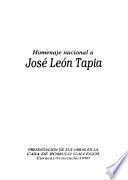 Homenaje nacional a José León Tapia