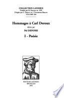 Hommages à Carl Deroux