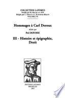 Hommages à Carl Deroux