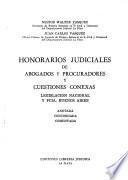 Honorarios judiciales de abogados y procuradores y cuestiones conexas