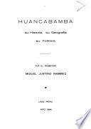 Huancabamba: su historia, su geografĭa, su folklore