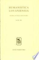 Humanistica Lovaniensia
