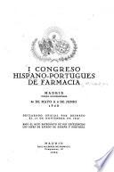 I Congreso Hispano-portugues de Farmacia
