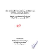 I Congreso Internacional de Historia y Genealogía Gallega