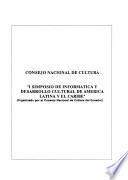 I Simposio de Informática y Desarrollo Cultural de América Latina y el Caribe