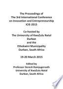 ICIE 2015 3rd International Conference on Innovation and Entrepreneurship