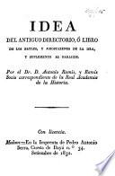 Idea del antiguo directorio, ó libro de los bayles, y amostazenes de la isla, y suplemento al Pariatje