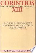 Iglesia en Europa desde la Exhortacin Apostlica de Juan Pablo II, La