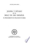 Iglesia y Estado en el siglo de oro español