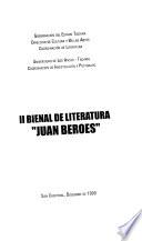 II Bienal de Literatura Juan Beroes.