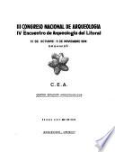 III Congreso Nacional de Arqueologia