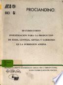 III Curso Corto Investigacion para la Produccion de Haba, Lenteja, Arveja y Garbanzo en la Subregion Andina