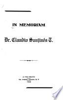 In memoriam, Dr. Claudio Sanjinés T.
